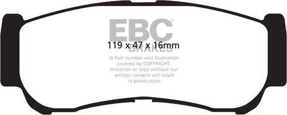 Тормозные колодки EBC Brakes. Артикул DP1982
