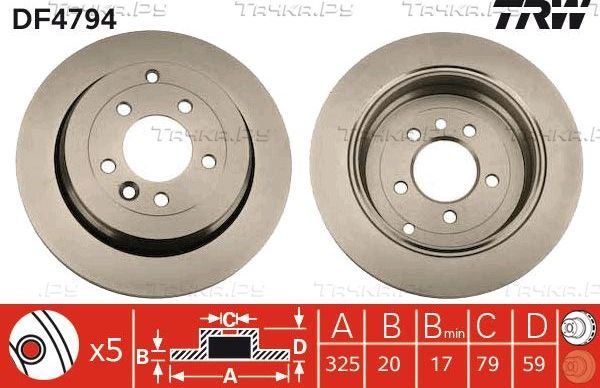Тормозной диск TRW. Артикул DF4794