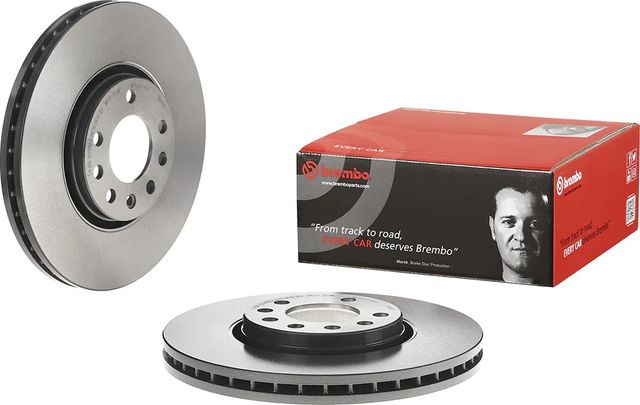 Тормозной диск Brembo PRIME LINE - UV Coated передний для Saab 9-3 II 2002-2015. Артикул 09.9162.11