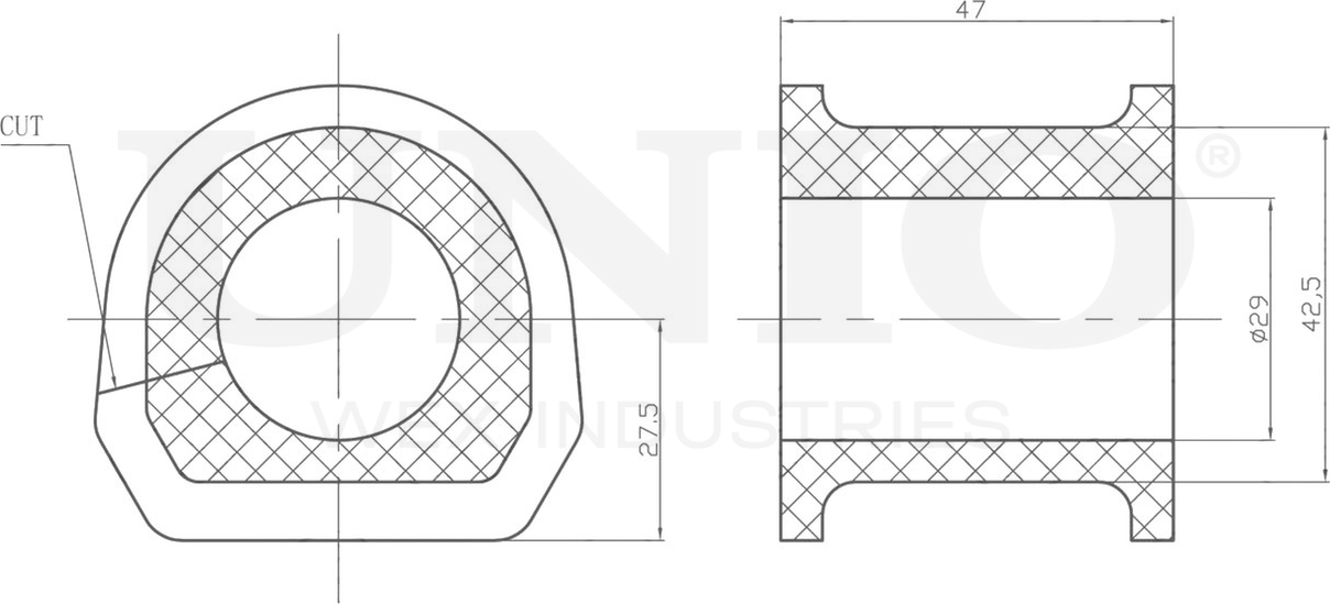 Втулка стабилизатора (Unio). Артикул RMP-10249