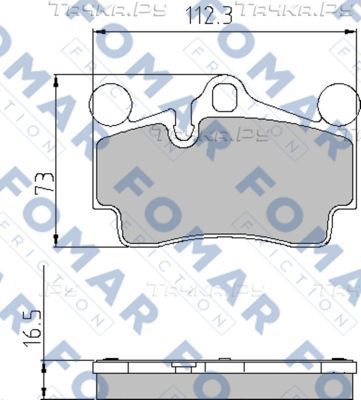 Тормозные колодки Fomar. Артикул FO 862181