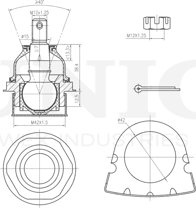 Опора шаровая (Unio). Артикул SSP-20127