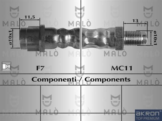 Тормозной шланг Malò. Артикул 8011