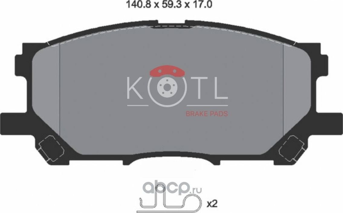 Колодки тормозные дисковые передние к-т LEXUS RX300/RX330/RX350 03>08/RX400H 05>09 (Kotl) Kotl. Артикул 3338kt