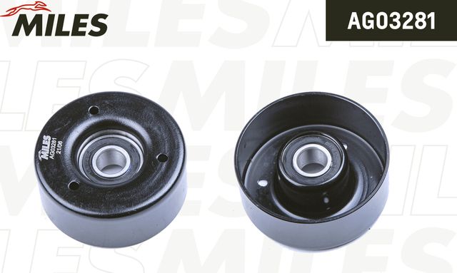 Натяжной ролик (натяжитель) приводного поликлинового ремня Miles. Артикул AG03281