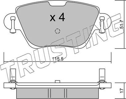 Тормозные колодки Trusting. Артикул 328.0