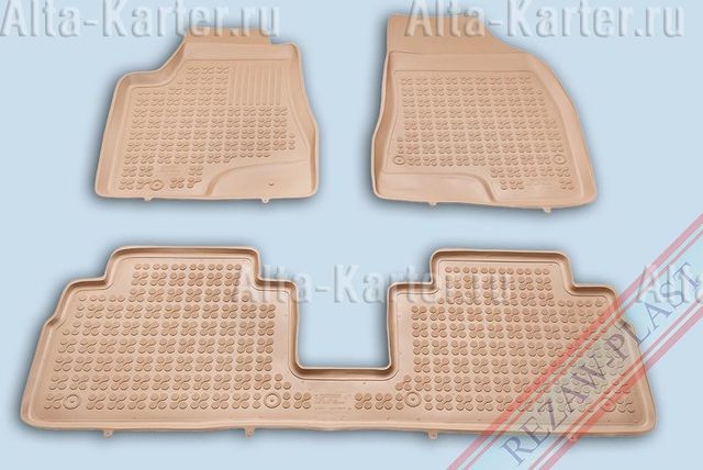 Коврики Rezaw Plast для салона BMW X5 F15 2013-2019. БЕЖЕВЫЕ. Артикул 200718_B