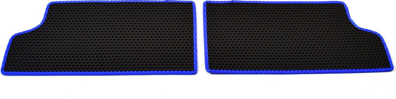 Коврики резиновые Avtodriver SOTA для салона Lada Largus 2012-2026 (3 ряд) Черные, синий кант. Артикул EVAS.0743.03