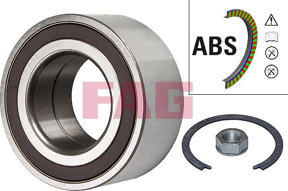 Ступичный подшипник (комплект) Fag передний для Citroen C8 I 2002-2014. Артикул 713 6400 20
