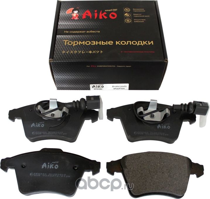 Колодки VW Touareg, Multivan, Transporter (2003-2010) передние (Aiko). Артикул PF0353