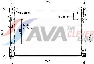 Радиатор охлаждения двигателя AVA ** CLEVER FIT **. Артикул SU2091