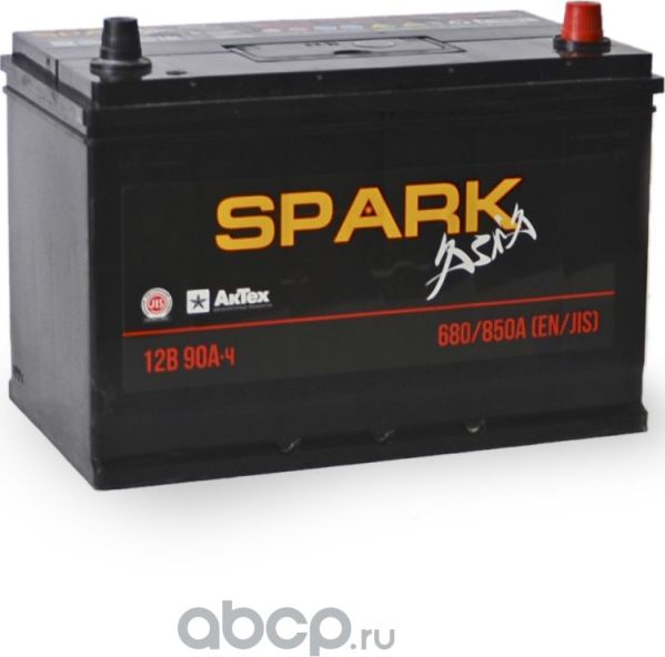 Батарея аккумуляторная Asia, 12В 90А/ч (680) (обр.) (Spark). Артикул SPAA903R