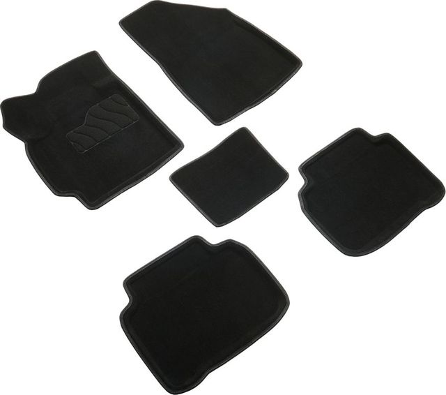 Коврики Seintex 3D ворсовые для салона Changan CS55 Plus 2019-2026 ЧЕРНЫЕ. Артикул 99260