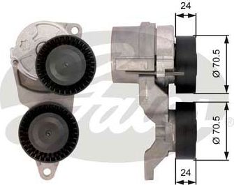 Натяжной ролик (натяжитель) приводного поликлинового ремня Gates DriveAlign®. Артикул T39026