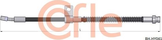 Тормозной шланг Cofle передний левый для Hyundai Atos 1998-2003. Артикул 92.BH.HY041