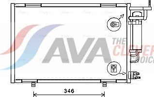 Радиатор кондиционера (конденсатор) AVA (алюминий). Артикул FD5615D