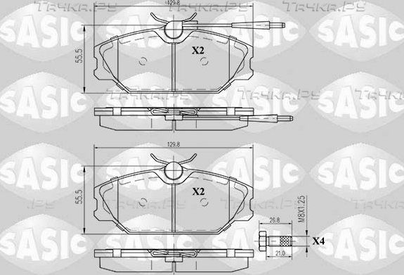 Тормозные колодки Sasic передние для Renault 25 1987-1992. Артикул 6214002
