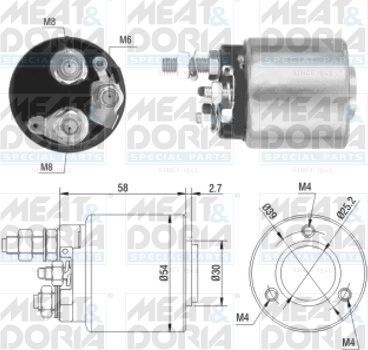 Втягивающее реле стартера Meat & Doria для Opel Astra F 1993-2005. Артикул 46008