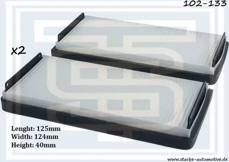 Фильтр салона, ком-кт (Starke). Артикул 102203