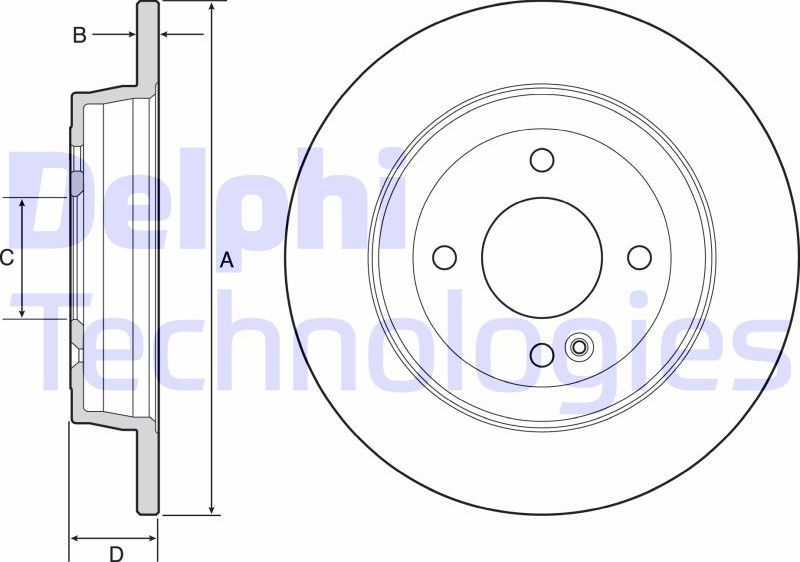 Тормозной диск Delphi. Артикул BG4564