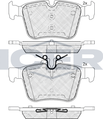 Тормозные колодки Icer. Артикул 182214