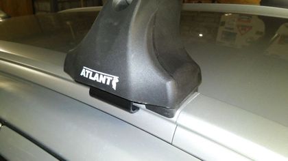 Багажник на интегрированные рейлинги Атлант для Audi Q3 2011-2018 (Прямоугольные дуги). Артикул 7175+7002+8825