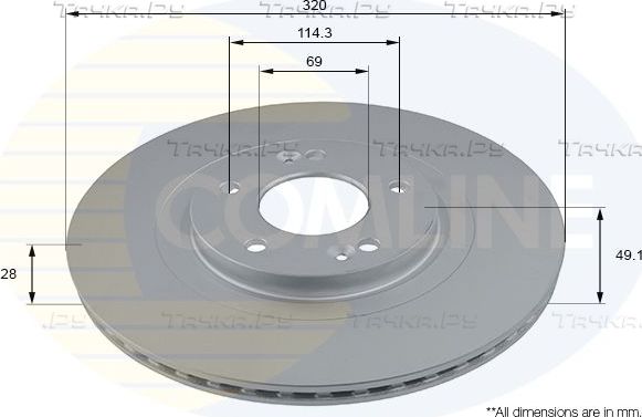 Тормозной диск Comline Comline. Артикул ADC2825V