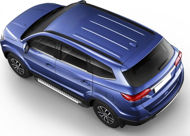 Пороги алюминиевые Rival Bmw-Style круг для Lifan MyWay 2016-2026. Артикул D180AL.3304.1