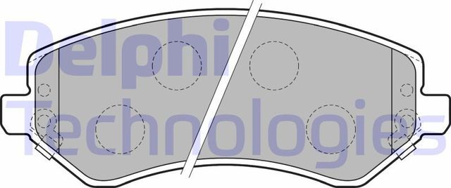Тормозные колодки Delphi (Low-Metallic) передние для Dodge Caravan IV 2001-2007. Артикул LP1773