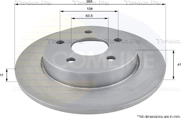 Тормозной диск Comline COATED. Артикул ADC1228