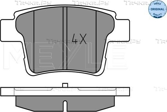 Тормозные колодки Meyle Original. Артикул 025 242 6017