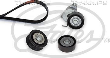 Приводной ремень поликлиновой с роликами (комплект) Gates Micro-V® UNIQUE FIT для Opel Astra J 2009-2015. Артикул K016PK1843XS