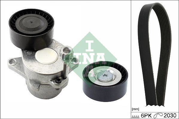 Приводной ремень поликлиновой с роликами (комплект) Ina. Артикул 529 0539 10