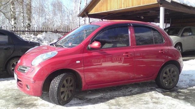 Дефлекторы Cobra Tuning для окон Nissan March К12 5-дв. 2003-2010. Артикул N10303