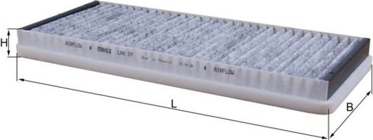 Салонный фильтр Mahle. Артикул LAK 77