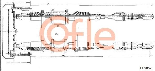 Трос ручника (тросик ручного тормоза) Cofle. Артикул 11.5852