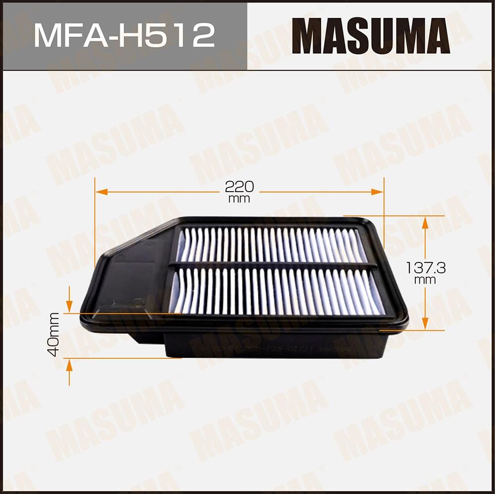 Воздушный фильтр Masuma. Артикул MFA-H512