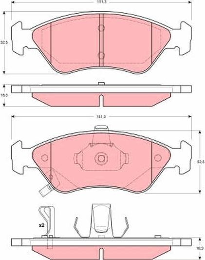 Тормозные колодки TRW. Артикул GDB3173