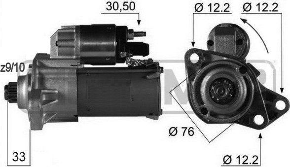 Стартер Era OEM для Audi S3 I (8L) 2001-2003. Артикул 220056