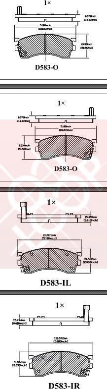 Колодки тормозные дисковые (Frictionmaster). Артикул CMX583