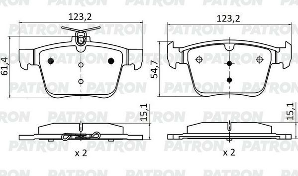 Тормозные колодки Patron. Артикул PBP1308