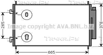 Радиатор кондиционера (конденсатор) AVA (алюминий). Артикул HD5214D