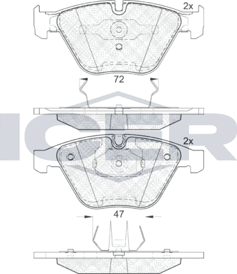Тормозные колодки Icer передние для BMW Z4 II (E89) 2009-2016. Артикул 181814