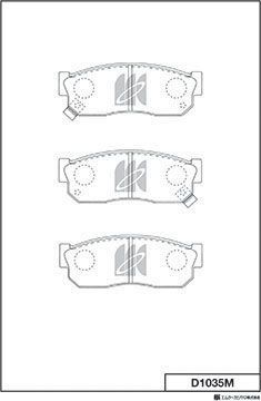 Тормозные колодки MK Kashiyama. Артикул D1035M