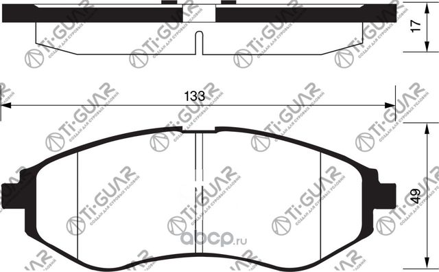 Тормозные колодки (TI-Guar). Артикул TG1625