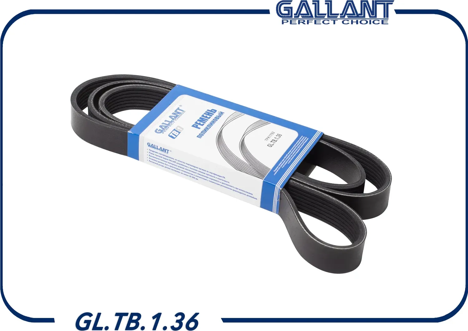 Ремень поликлиновый (Gallant). Артикул GL.TB.1.36