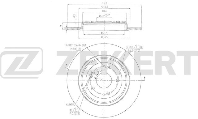Тормозной диск Zekkert. Артикул BS-6810