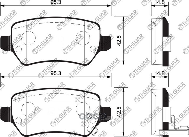 Тормозные колодки (TI-Guar). Артикул TG1352