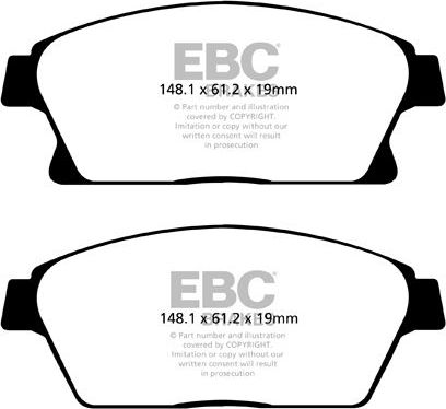 Тормозные колодки EBC Brakes. Артикул DP42067R