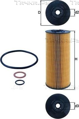 Масляный фильтр Mahle. Артикул OX 137D2